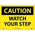 Caution Labels; Watch Your Step, 10X14, Adhesive Vinyl