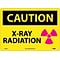 Caution Signs; X-Ray Radiation, Graphic, 10X14, Rigid Plastic