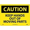 Caution Signs; Keep Hands Out Of Moving Parts, 10X14, Rigid Plastic