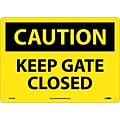 Caution Signs; Keep Gate Closed, 10X14, .040 Aluminum