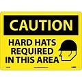 Caution Signs; Hard Hats Required In This Area, Graphic, 10X14, .040 Aluminum