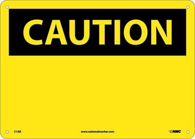 (Header Only), 10X14, .040 Aluminum, Caution Sign