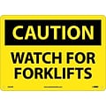 Caution Signs; Watch For Forklifts, 10X14, .040 Aluminum