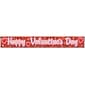 Beistle 8" x 5' Happy Valentines Day Fringe Banner; Red, 4/Pack