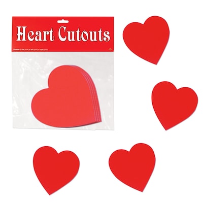 Beistle 4 Printed Heart Cutouts; 70/Pack