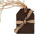 JAM Paper® Recycled Kraft Gift Tags with Twine String, Small, 2 1/4 x 1 5/8, Black, 6/Pack (297525310)