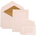 JAM Paper® Wedding Invitation Combo Sets, 1 Sm 1 Lg, White, Ivory Embossed Border, Gold Lined Envelopes, 150/pack (304924645)