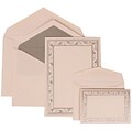 JAM Paper® Wedding Invitation Combo Sets, 1 Sm 1 Lg, White Cards, Silver Lily Border, Silver Lined Envelopes, 150/pk (306024767)
