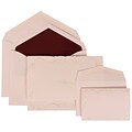 JAM Paper® Wedding Invitation Combo Sets, 1 Sm 1 Lg, Ivory Card, Ivory Design, Burgundy Lined Envelopes, 150/pack (307224853)