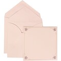JAM Paper® Wedding Invitation Set, Large, 6.25 x 6.25, Purple White Envelopes Flower Accent Border, 50/pack (307624895)