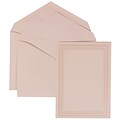 JAM Paper® Wedding Invitation Set, Medium Flat, 5.5x 7.75, White, Ivory Triple Border, White Lined Envelopes, 50/pk (309225020)