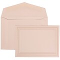 JAM Paper® Wedding Invitation Set, Small, 3 3/8 x 4 3/4, White Card with Ivory Triple Border, White Envelope, 100/pk (309225034)