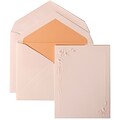 JAM Paper® Wedding Invitation Set, Large, 5.5 x 7.75, White, Orange Lilly Border, Orange Lined Envelopes, 50/pack (310825153)