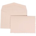 JAM Paper® Wedding Invitation Set, Small, 3 3/8 x 4 3/4, White Cards with Uneven Edge, White Envelopes, 100/pack (303324737)