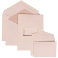 JAM Paper® Wedding Invitation Combo Sets, 1 Sm 1 Lg, White Cards, Embossed Window, Pink Lined Envelopes, 150/pack (306124773)