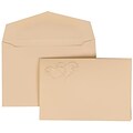 JAM Paper® Wedding Invitation Set, Small, 3 3/8 x 4 3/4, Ivory with Ivory Envelopes and Entwined Hearts, 100/pack (307124839)