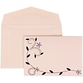 JAM Paper® Wedding Invitation Set, Small, 3 3/8 x 4 3/4, White Cards with Grey Birds Design, White Envelopes, 100/Pk (308124931)
