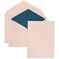 JAM Paper® Wedding Invitation Set, Large, 5.5 x 7.75, White with Blue Lined Envelopes and Embossed Flower, 50/pack (308924989)