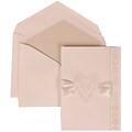 JAM Paper® Wedding Invitation Set, Large, 5.5 x 7.75, White, Large Hearts, Ribbon, Crystal Lined Envelopes, 50/pack (303724995)