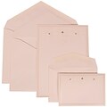 JAM Paper® Wedding Invitation Combo Sets, 1 Sm 1 Lg, White Cards, Ivory Heart Jewels, White Envelopes, 150/Pack (305424700)