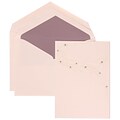 JAM Paper® Wedding Invitation Set, Large, 5.5 x 7.75, White, Ivory Flower Design, Passion Purple Lined Env, 50/pack (310925322)