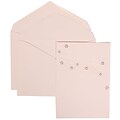 JAM Paper® Wedding Invitation Set, Large, 5.5 x 7.75, White, Purple Flower Jewel Design, White Envelopes, 50/pack (310925186)