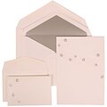JAM Paper® Wedding Invitation Combo Sets, 1 Sm 1 Lg, White, Purple Flower Jewel Design, Silver Lined Env, 150/pack (310925185)