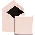 JAM Paper® Wedding Invitation Set, Large Square, 6.25 x 6.25, White, Black Border, Black Lined Envelopes, 50/pack (306824819)