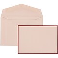 JAM Paper® Wedding Invitation Set, Small, 3 3/8 x 4 3/4, White Cards with Crimson Red Border, White Envelopes,100/pk (308024922)