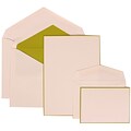 JAM Paper® Wedding Invitation Combo Sets, 1 Sm 1 Lg, White Cards with Lime Green Border and Lined Envelopes, 150/pk (308024913)