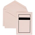 JAM Paper® Wedding Invitation Set, Large, 5.5 x 7.75, White Cards with Black Band Border, White Envelopes, 50/pack (310025084)