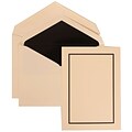 JAM Paper® Wedding Invitation Set, Large, 5.5 x 7.75, Ivory Card with Black Lined Envelopes, 50/pack (310325097)