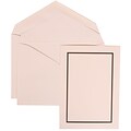 JAM Paper® Wedding Invitation Set, Large, 5.5 x 7.75, White with White Envelopes and Black and Ivory Border, 50/pack (310325100)