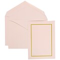 JAM Paper® Wedding Invitation Set, Large, 5.5 x 7.75, White Card with Kiwi Green Border, White Envelopes, 50/pack (310625125)