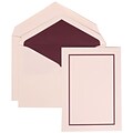 JAM Paper® Wedding Invitation Set, Large, 5.5 x 7.75, White Cards with Purple Border, Purple Lined Envelopes, 50/pk (310625134)