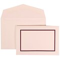 JAM Paper® Wedding Invitation Set, Small, 3 3/8 x 4 3/4, White Cards with Purple Border, White Envelopes, 100/pack (310625133)