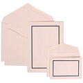 JAM Paper® Wedding Invitation Combo Sets, 1 Sm 1 Lg, White Cards, Navy Blue Border, White Envelopes, 150/pack (310625132)