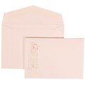 JAM Paper® Wedding Invitation Set, Small, 3 3/8 x 4 3/4, White with White Envelopes and Pink Princess, 100/pack (311625194)