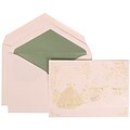 JAM Paper® Wedding Invitation Set, Large, 5.5 x 7.75, Yellow with Sage Green Lined Envelopes, 50/pack (311725204)
