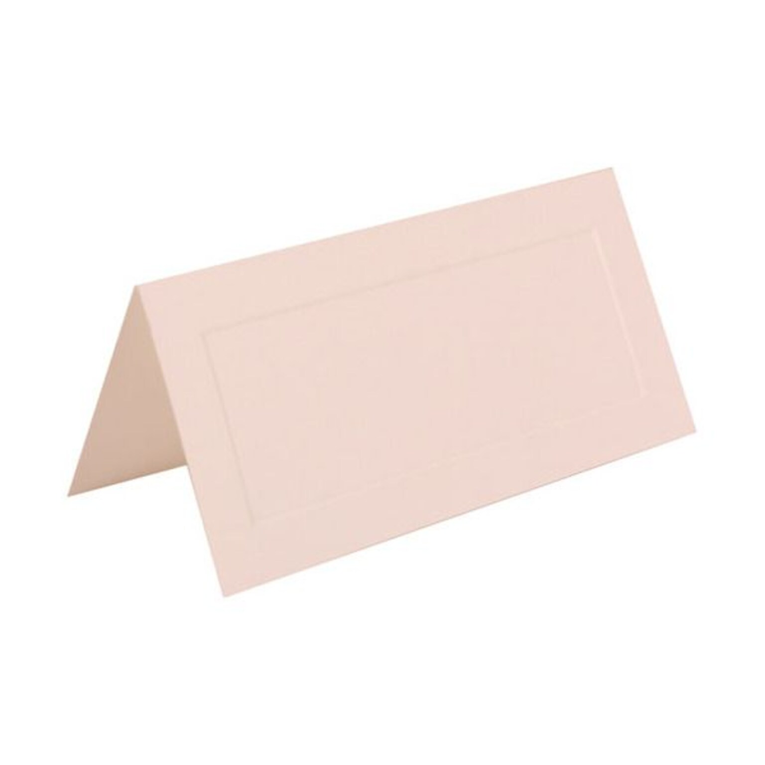 JAM Paper® Foldover Placecards, 2 x 4.25, White with Embossed Border place cards, 100/pack (312125232)