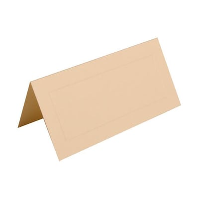 JAM Paper® Foldover Placecards, 2 x 4.25, Ivory with Embossed Border place cards, 100/pack (31212523