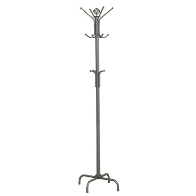 Monarch Metal 70H x 19W x 19D Coat Rack, Silver