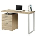 Monarch Computer Desk with Storage Drawer Wood 1, Natural