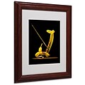 Trademark Fine Art Balloon Giraffe 11 x 14 Wood Frame Art