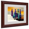 Trademark Fine Art Blue Sunset By Numbers 11 x 14 Wood Frame Art