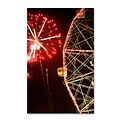 Trademark Fine Art Coney Island Wonder Wheel Fireworks 16 x 24 Canvas Art