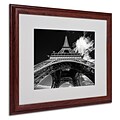 Trademark Fine Art Paris Eiffel Tower 1 16 x 20 Wood Frame Art