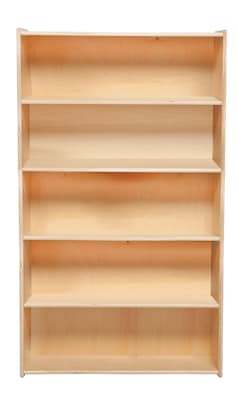 Wood Designs™ Contender™ 5-Shelf 60H RTA Plywood Bookshelf, Birch (C12960)