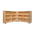 Wood Designs™ Contender™ 35 1/2H Fully Assembled Mobile Folding Versatile Storage Unit, Birch