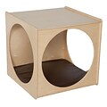 Wood Designs™ Fully Assembled Contender Giant Crawl Through Play Cube With Brown Cushion